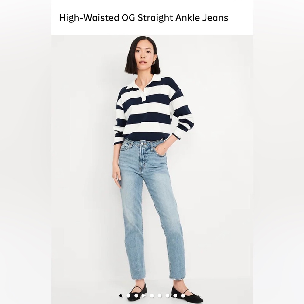 High-Waisted OG Straight Ankle Jeans